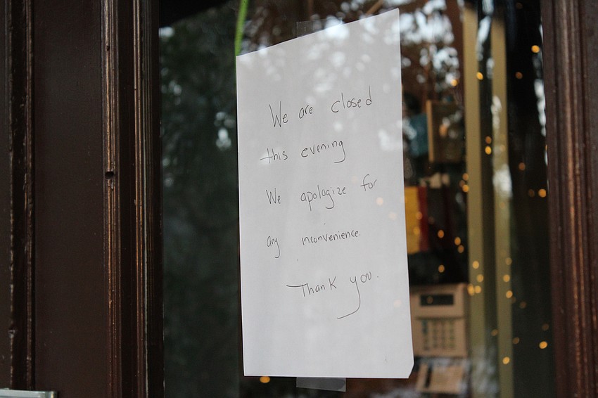 The sign posted on the door of Euphemia Haye.
