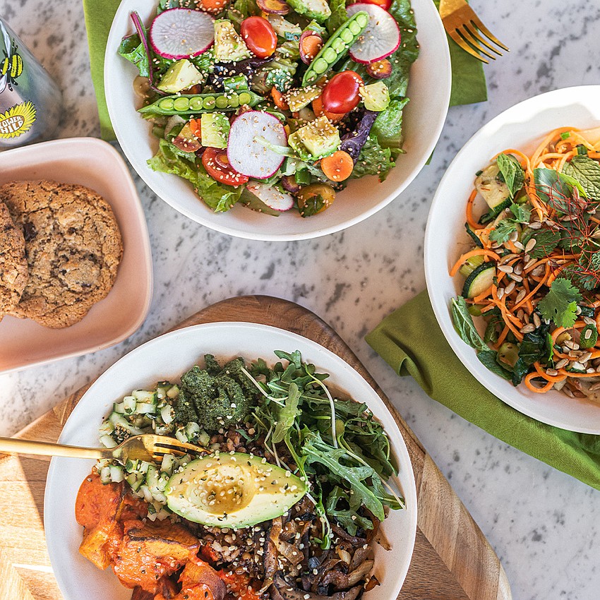 Salads, bowls and wraps are on the menu at Flower Child.